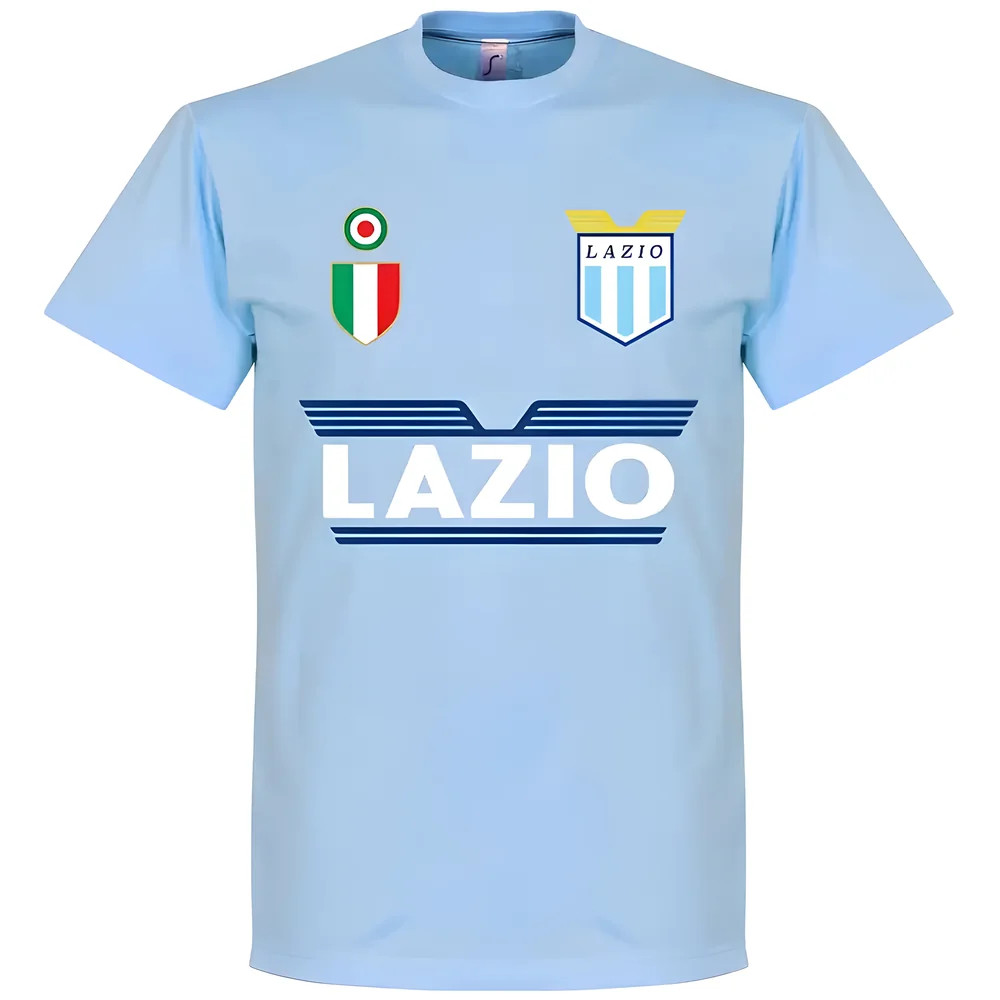 Lazio Team T-Shirt - Polyester Made By: Soccer Tees Men's Sky Xxl