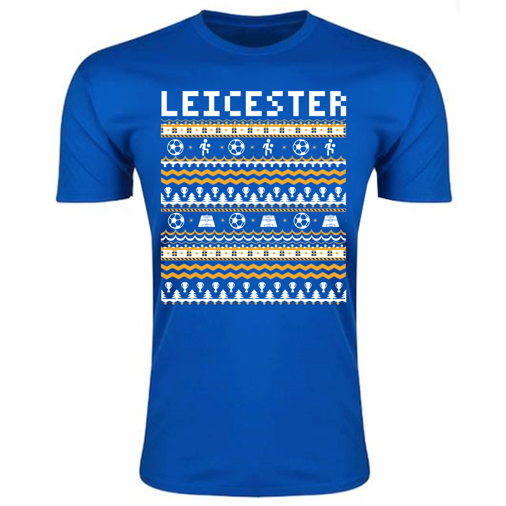 Click to view product details and reviews for Leicester Christmas T Shirt Blue.