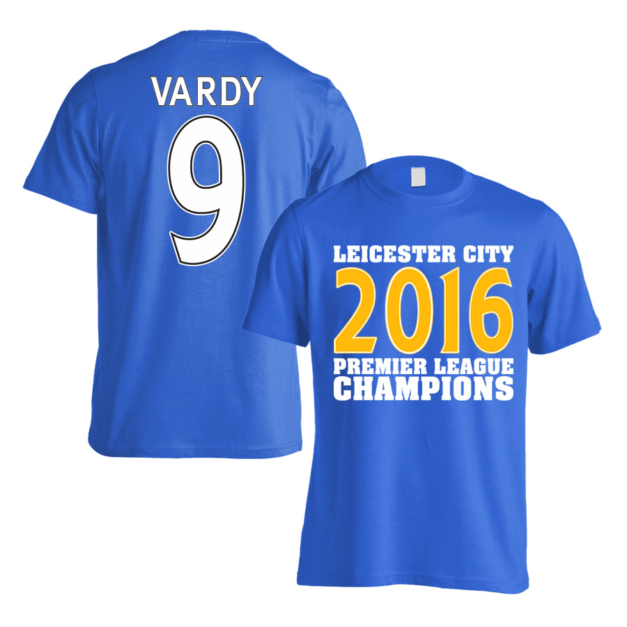Click to view product details and reviews for Leicester City 2016 Premier League Champions T Shirt Vardy 9 Blue Kids.