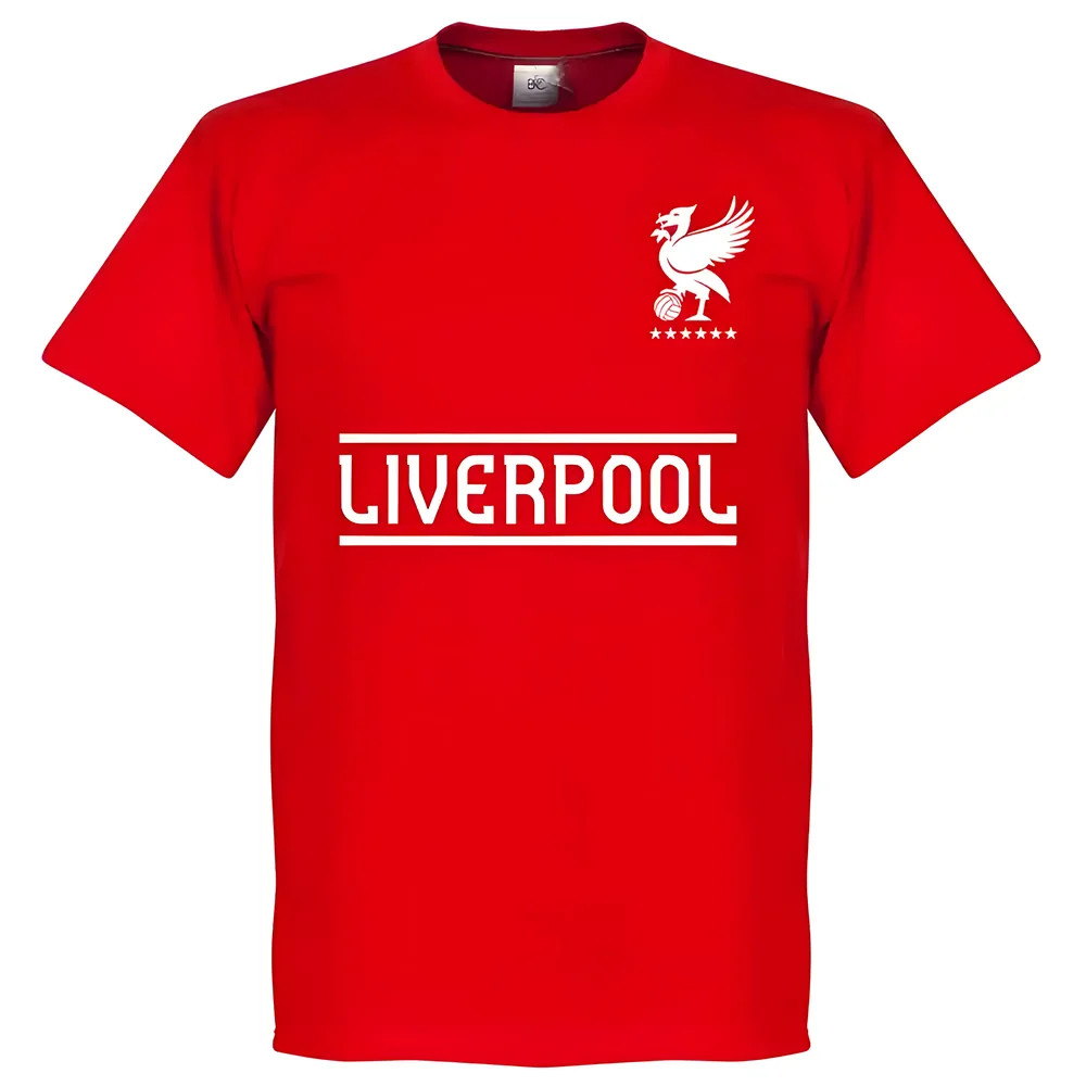Liverpool Team T-Shirt - Polyester Made By: Soccer Tees Men's Red Extra Large