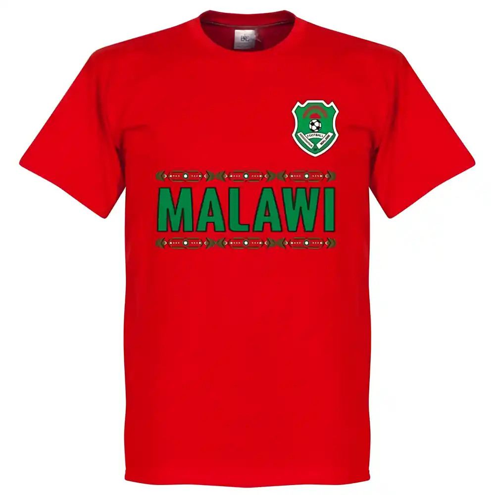 Malawi Team T-Shirt - Polyester Made By: Soccer Tees Men's Red 4XL