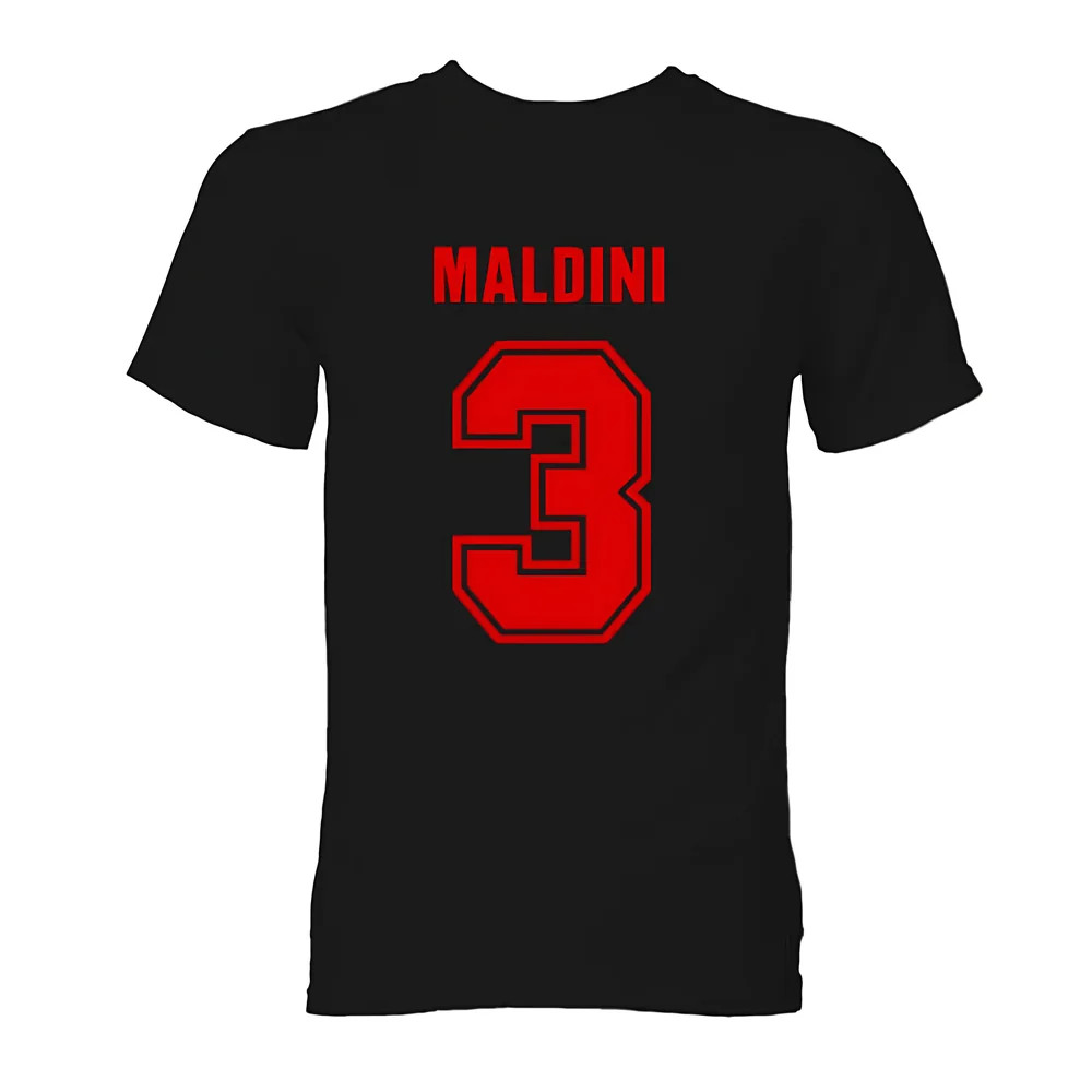Paolo Maldini Ac Milan Hero T-Shirt (Black) Polyester Made By: Gildan Men's Black Medium