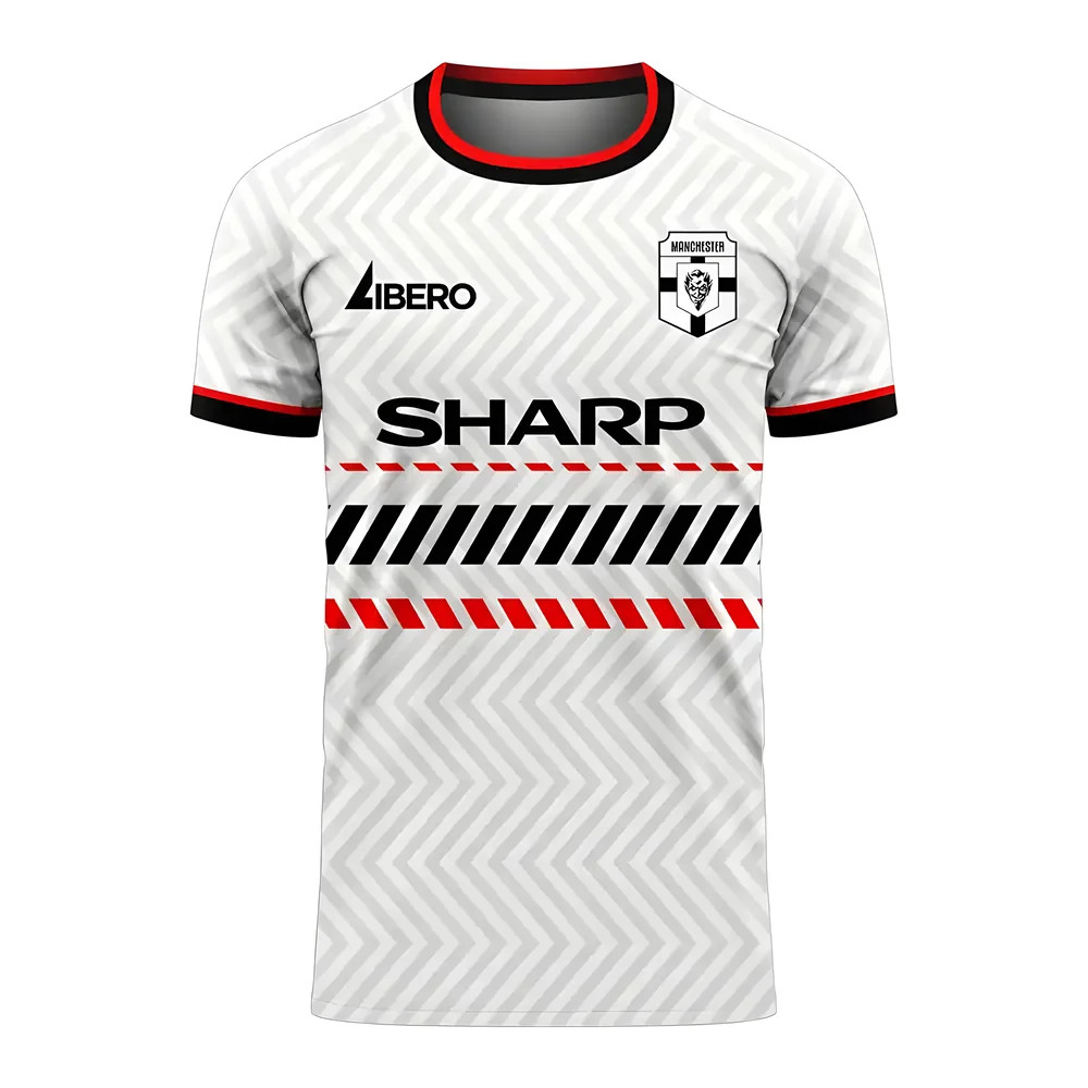 '25-'26 Manchester Away Concept Football Kit (Libero) Polyester Manchester United Made By: Libero Sportswear Men's Red 4XL