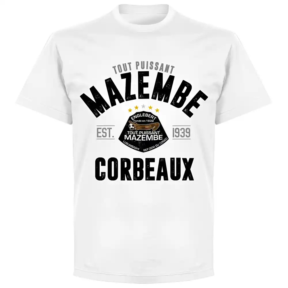 Mazembe Established T-Shirt - Polyester Kaizer Chiefs Made By: Soccer Tees Men's White Medium