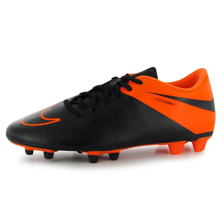 black and orange nike boots