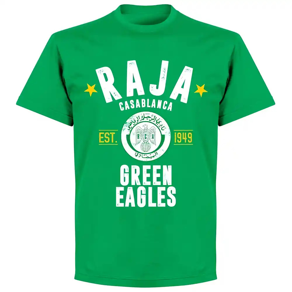 Raja Casablanca Established T-Shirt - Polyester Kaizer Chiefs Made By: Soccer Tees Men's Green 3XL