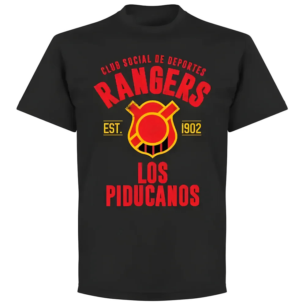 Rangers De Chile Established T-Shirt - Polyester Made By: Soccer Tees Men's Black Extra Small