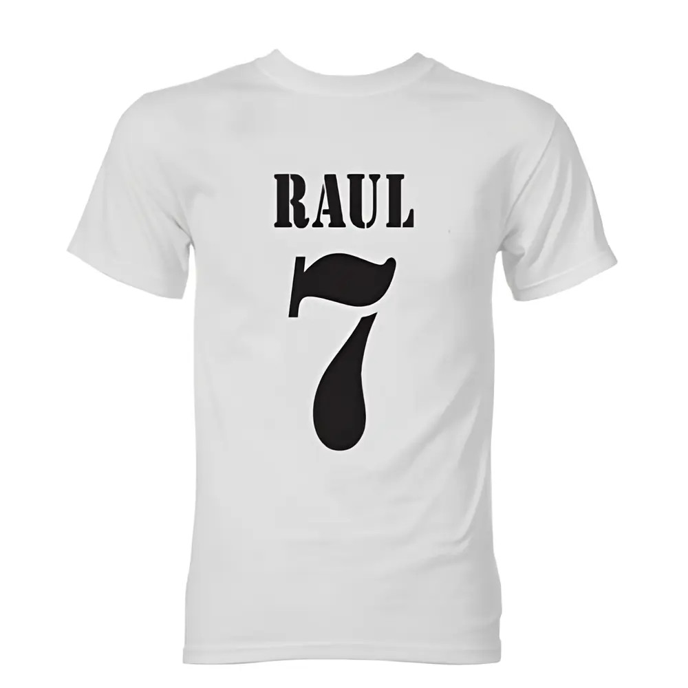 Click to view product details and reviews for Raul Real Madrid Retro Style T Shirt White.
