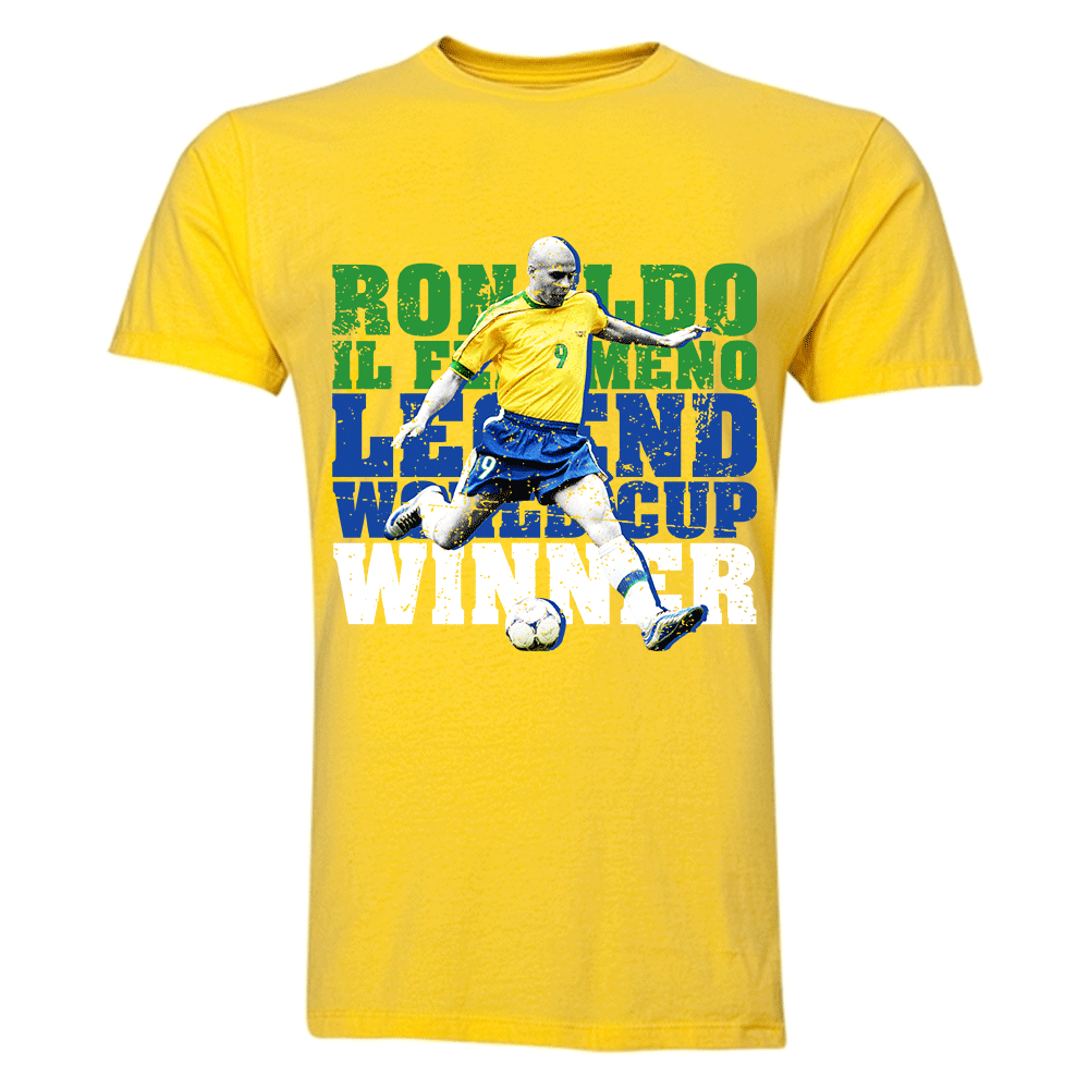 Click to view product details and reviews for Ronaldo Brazil Legend T Shirt Yellow. Click to view product details and reviews for Ronaldo Brazil Legend T Shirt Yellow.