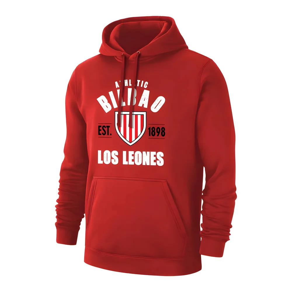 Athletic Bilbao \'Est.1898\' Footer With Hood - Polyester Made By: Soccer Tees Men's Red Large