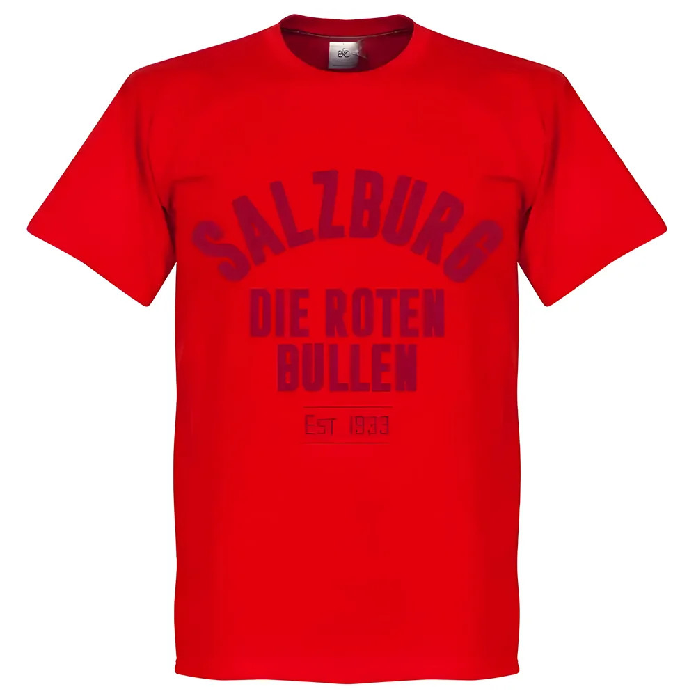 Salzburg Established T-Shirt - Polyester Bull Salzburg Made By: Soccer Tees Men's Red Medium