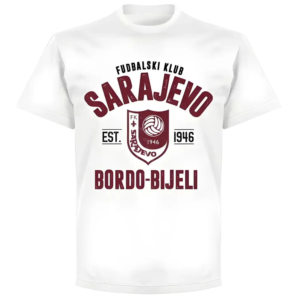 Sarajevo Established T-Shirt - Polyester Kaizer Chiefs Made By: Soccer Tees Men's White 3XL