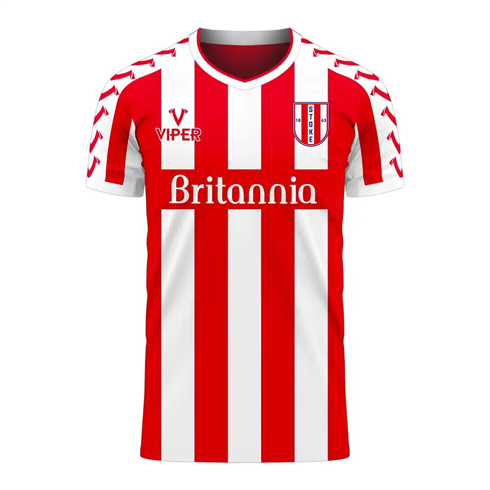 Design Stoke City Strip Stoke 2025-2026 Home Concept Football Kit