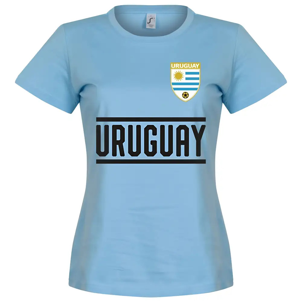 Uruguay Team Wo T-Shirt - Polyester Made By: Soccer Tees Men's Sky Medium