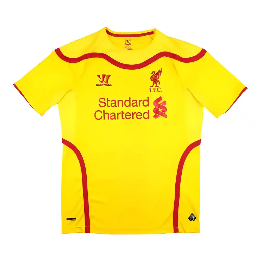 '14-'15 Liverpool Away Shirt (M) (Excellent) Polyester Made By: Warrior Men's Yellow Medium