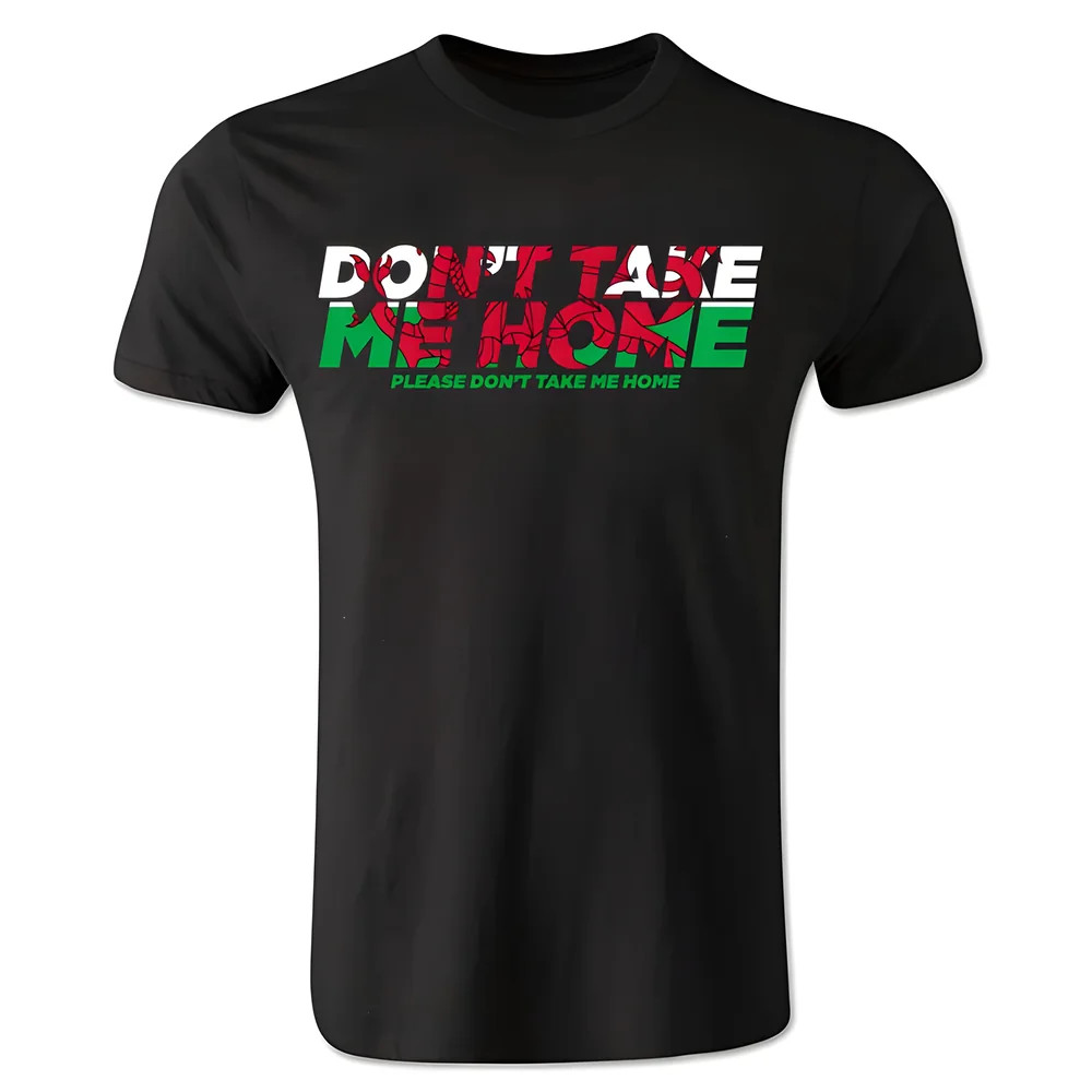 Dont Take Me Home - Wales T-Shirt (Black) Polyester Made By: Gildan Men's Black Large