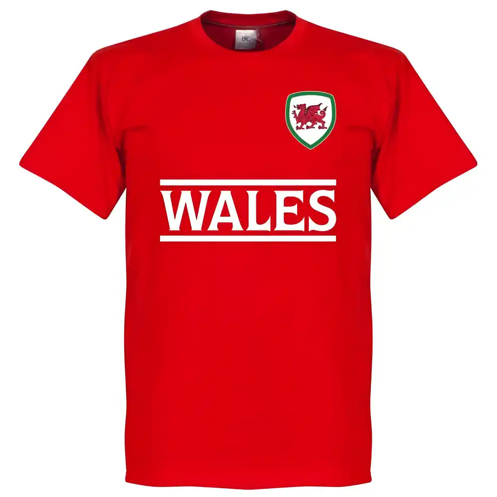 Wales Football Team T-Shirt - Polyester Made By: Soccer Tees Men's Red Xxl