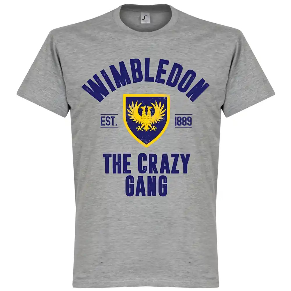 Wimbledon Established T-Shirt - Polyester Made By: Soccer Tees Men's Grey 4XL
