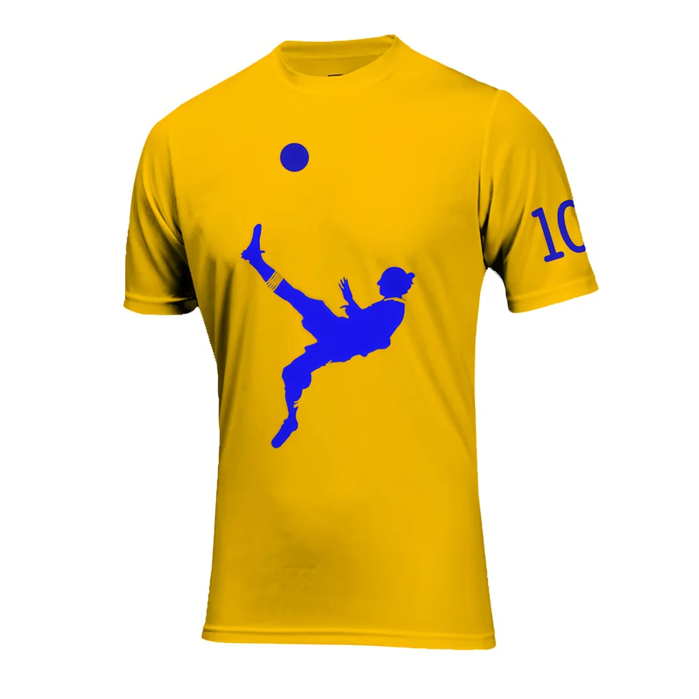 Zlatan Ibrahimovic Bicycle Kick Goal T-Shirt (Yellow) Polyester Manchester United Made By: Gildan Men's Yellow Medium