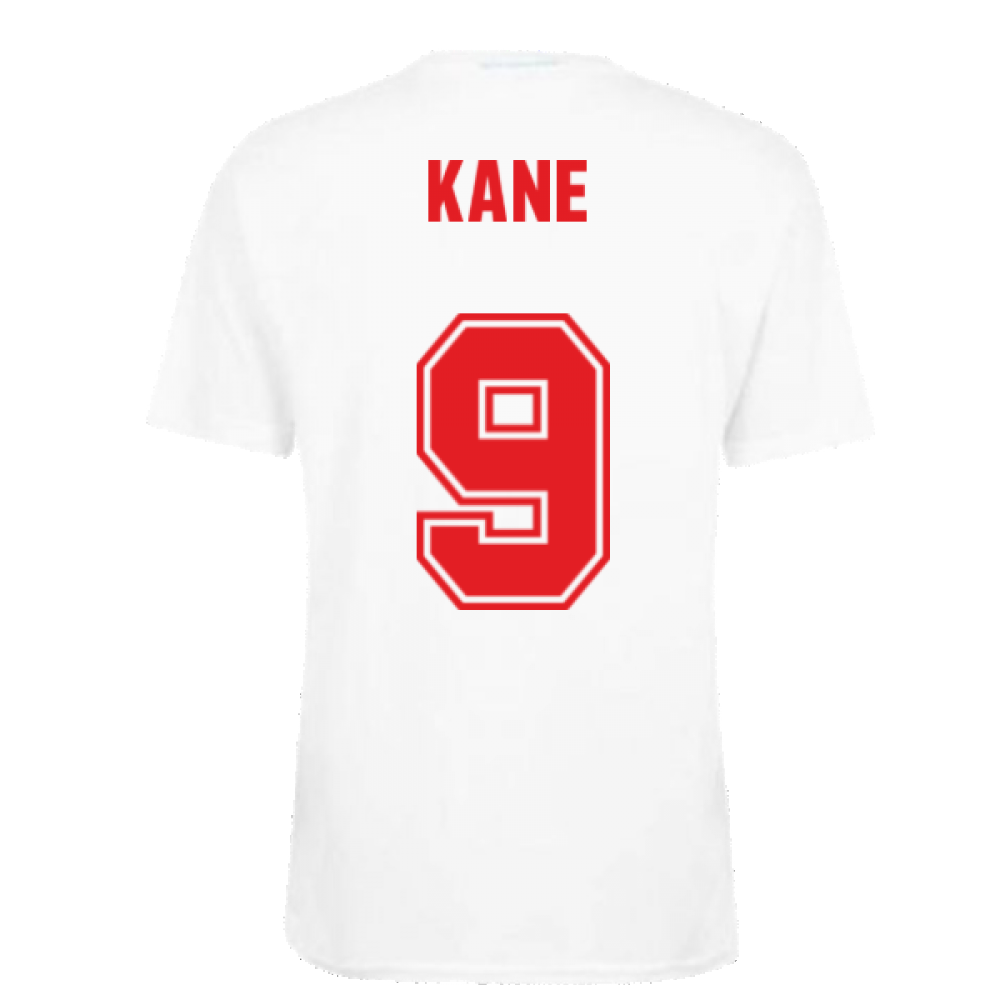 England 2021 Polyester T-Shirt (White) (Kane 9)