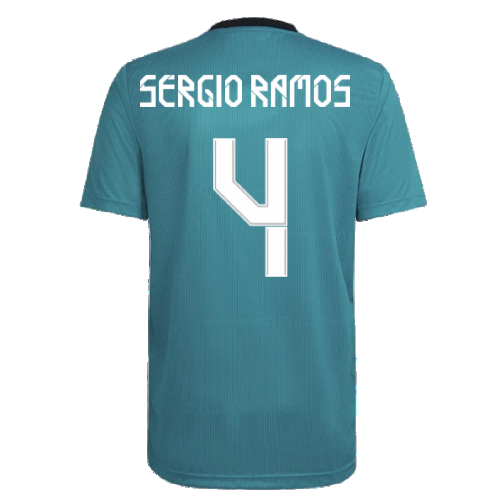 Herren Fußball Trikot 2021-2022 Real Madrid Third Sergio Ramos 4 Soccer T-Sh - Bild 6 von 24