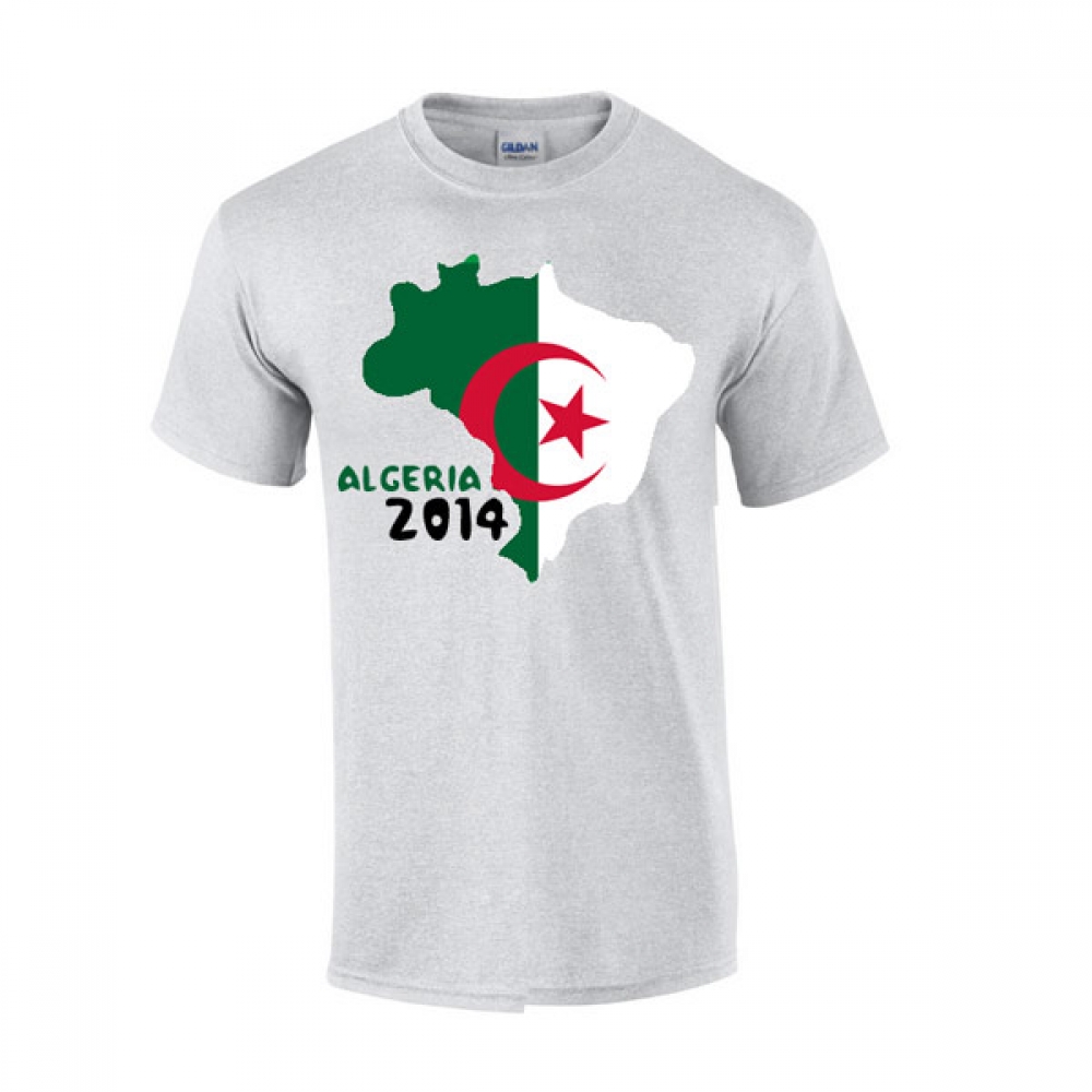 Click to view product details and reviews for Algeria 2014 Country Flag T Shirt Grey.