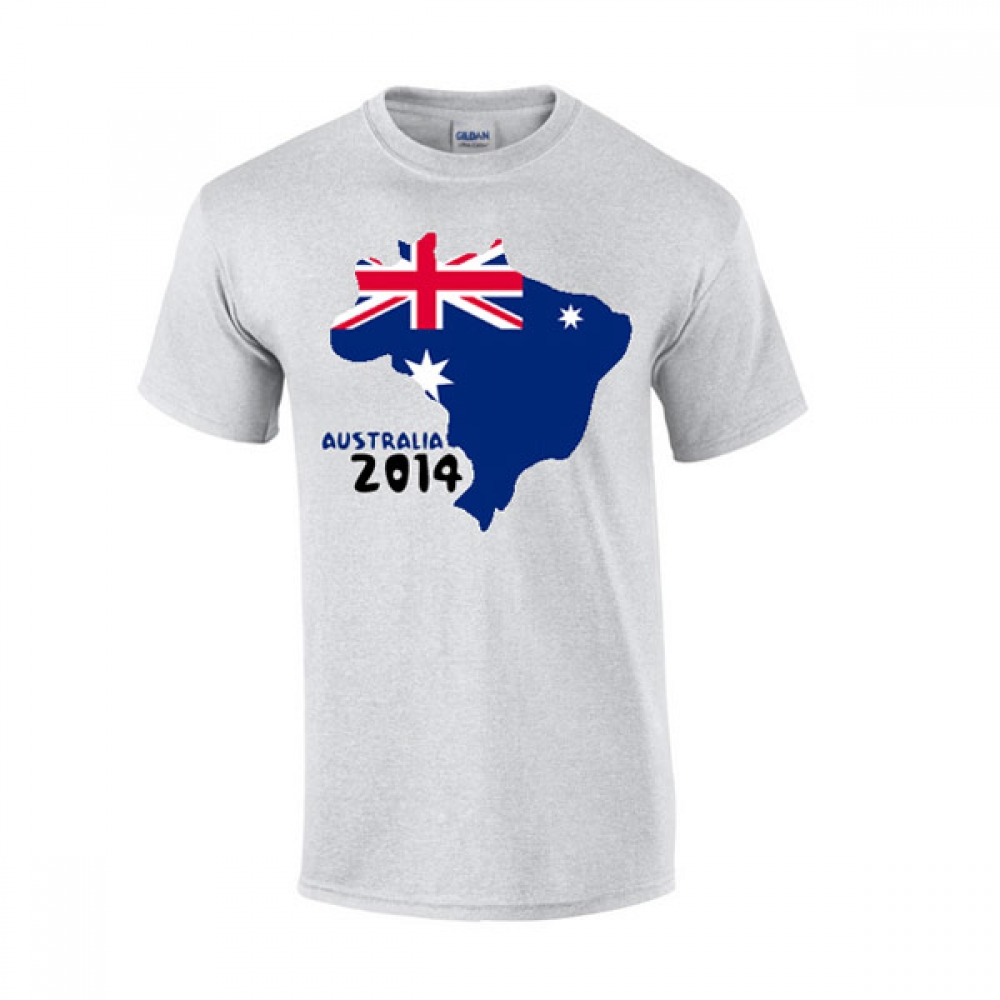 Click to view product details and reviews for Australia 2014 Country Flag T Shirt Grey.