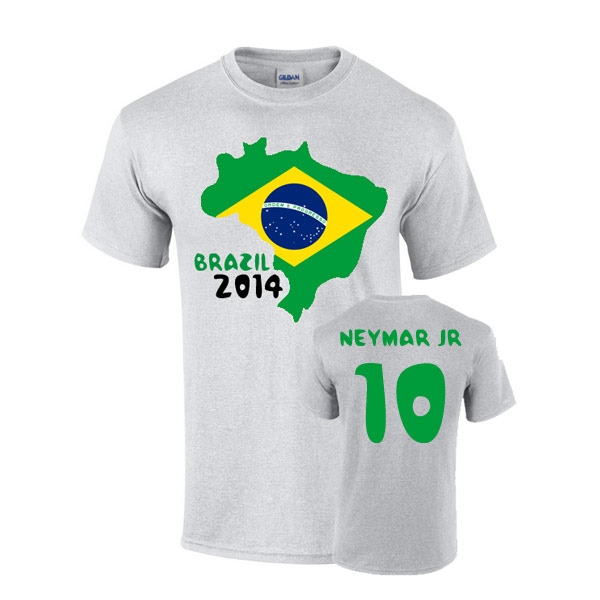 Brazil 2014 Country Flag T-shirt (Neymar 10)