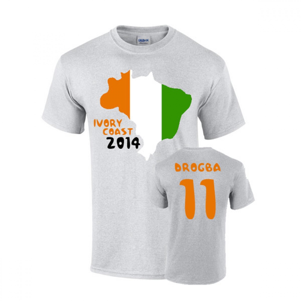 Click to view product details and reviews for Ivory Coast 2014 Country Flag T Shirt Drogba 11.