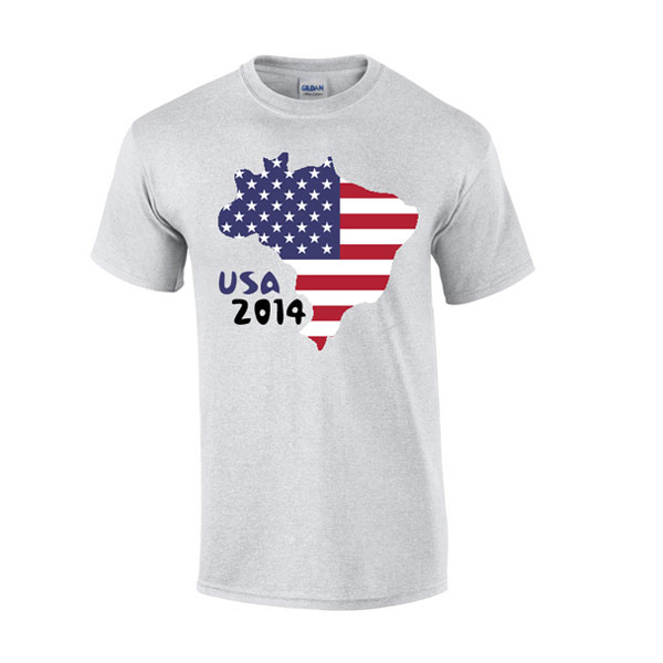 Click to view product details and reviews for Usa 2014 Country Flag T Shirt Grey.
