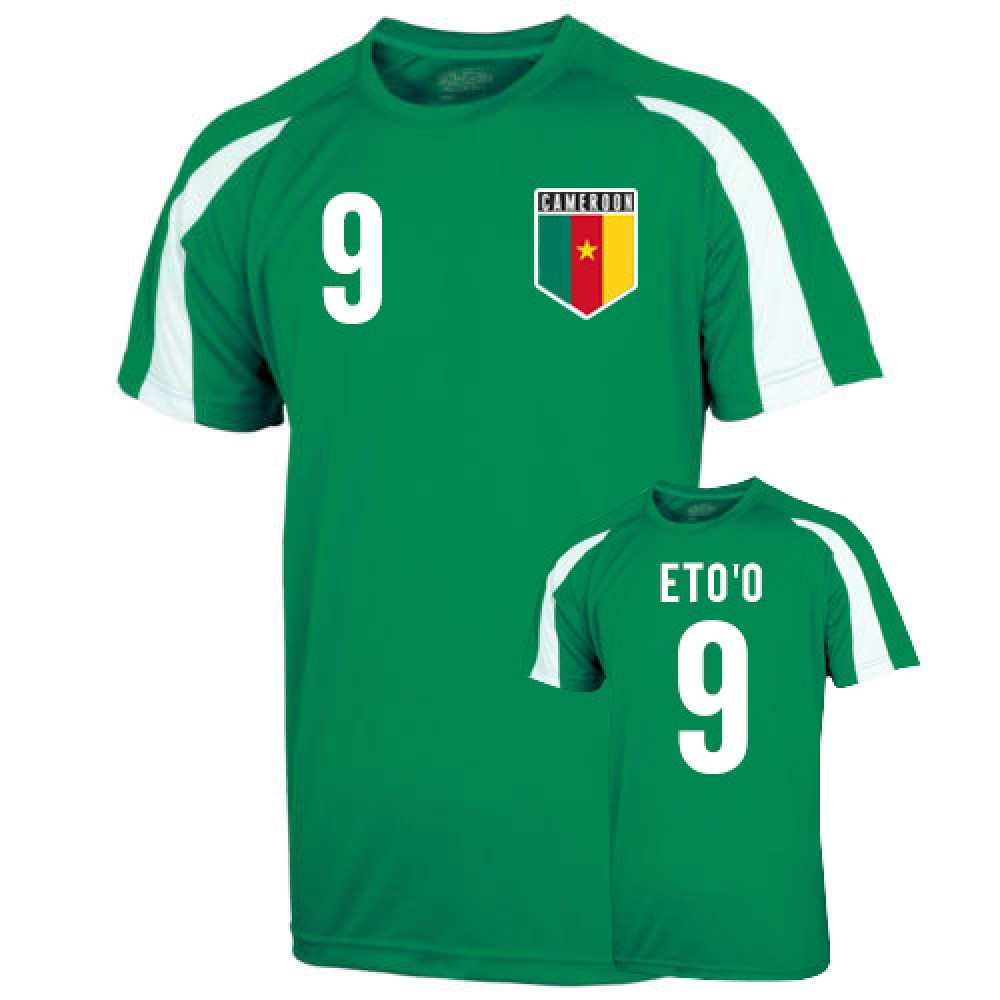 Cameroon Sports Training Jersey (Etoo 9) Polyester Uksoccershop Men's Green Large
