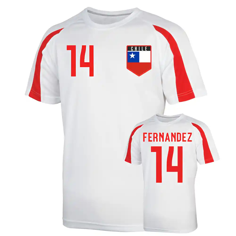 Chile Sports Training Jersey (Fernandez 14) - Kids Men's Polyester Uksoccershop Boys White Extra Small