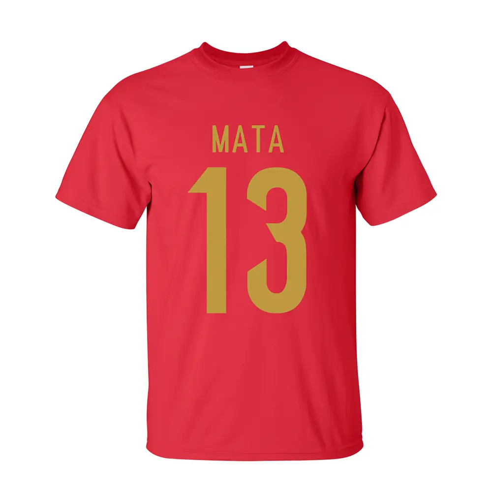 Juan Mata Spain Hero T-Shirt (Red) Polyester Made By: Gildan Men's Red Xxl
