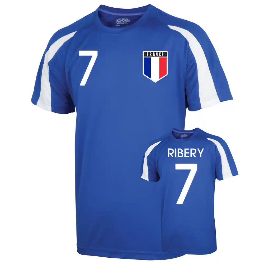 France Sports Training Jersey (Ribery 7) - Kids Men's Polyester Franck Ribery Uksoccershop Boys Blue Extra Large