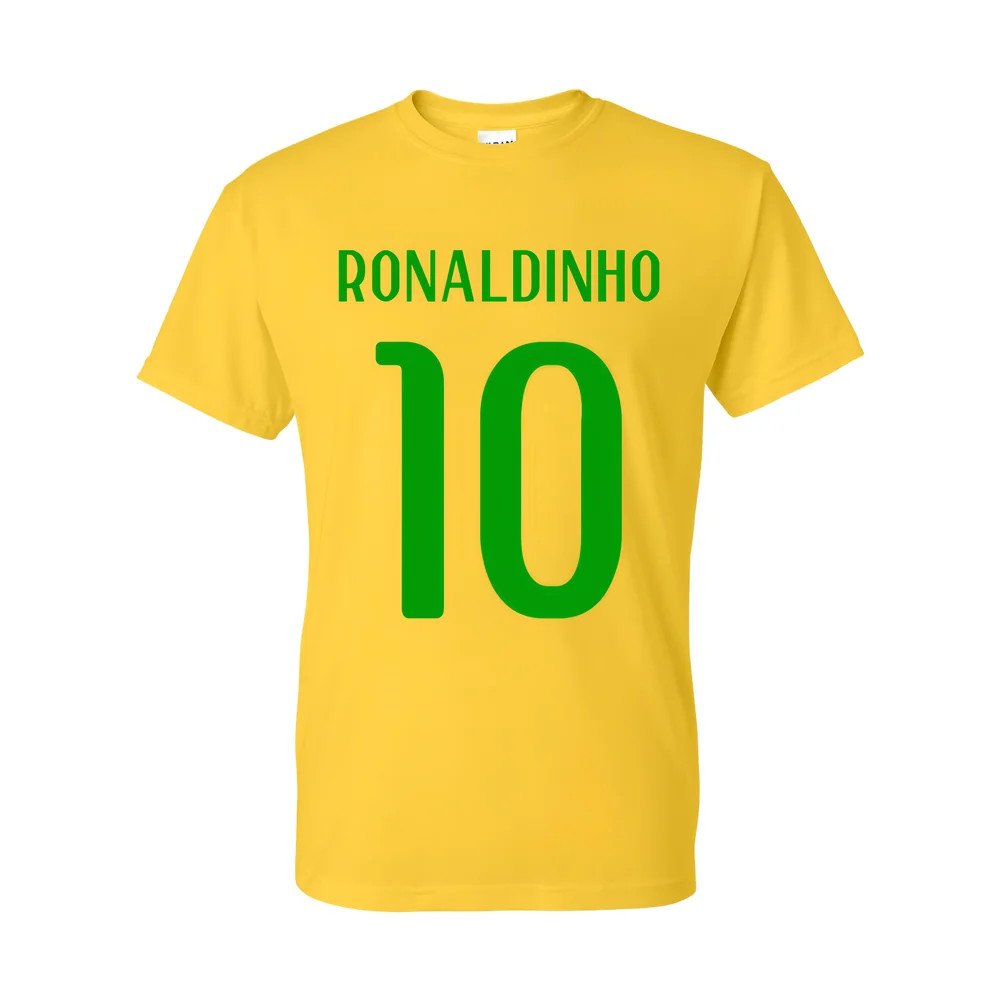 Click to view product details and reviews for Ronaldinho Brazil Hero T Shirt Yellow. Click to view product details and reviews for Ronaldinho Brazil Hero T Shirt Yellow.