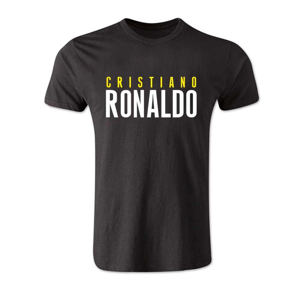Cristiano Ronaldo Front Name T-shirt (Black)