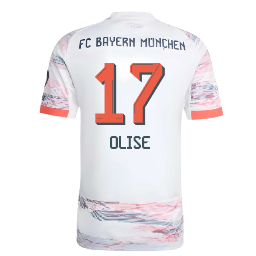 '25-'26 Bayern Munich Away Shirt (Olise 17) Polyester Made By: Adidas Men's White Small