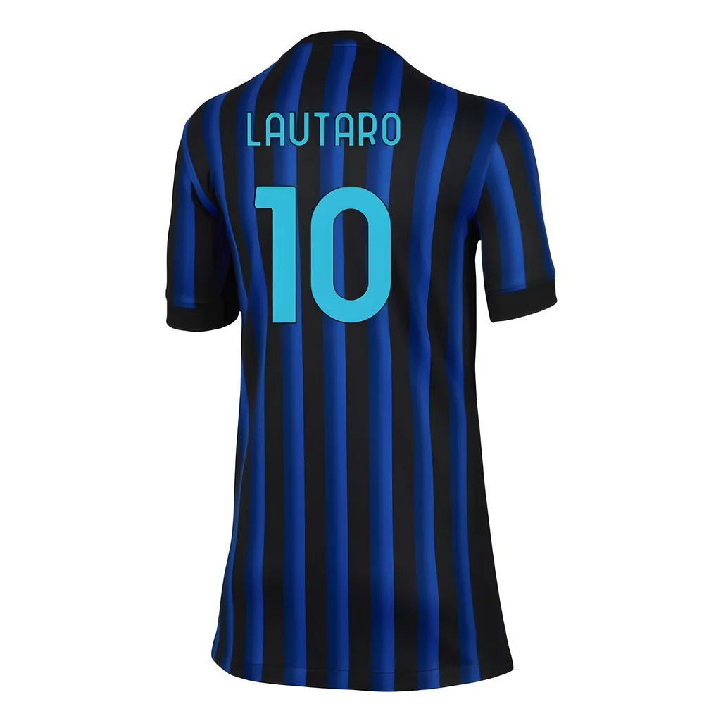 '25-'26 Inter Milan Home Shirt (Kids) (Lautaro 10) Polyester Made By: Nike Unisex Kids Blue Extra Large