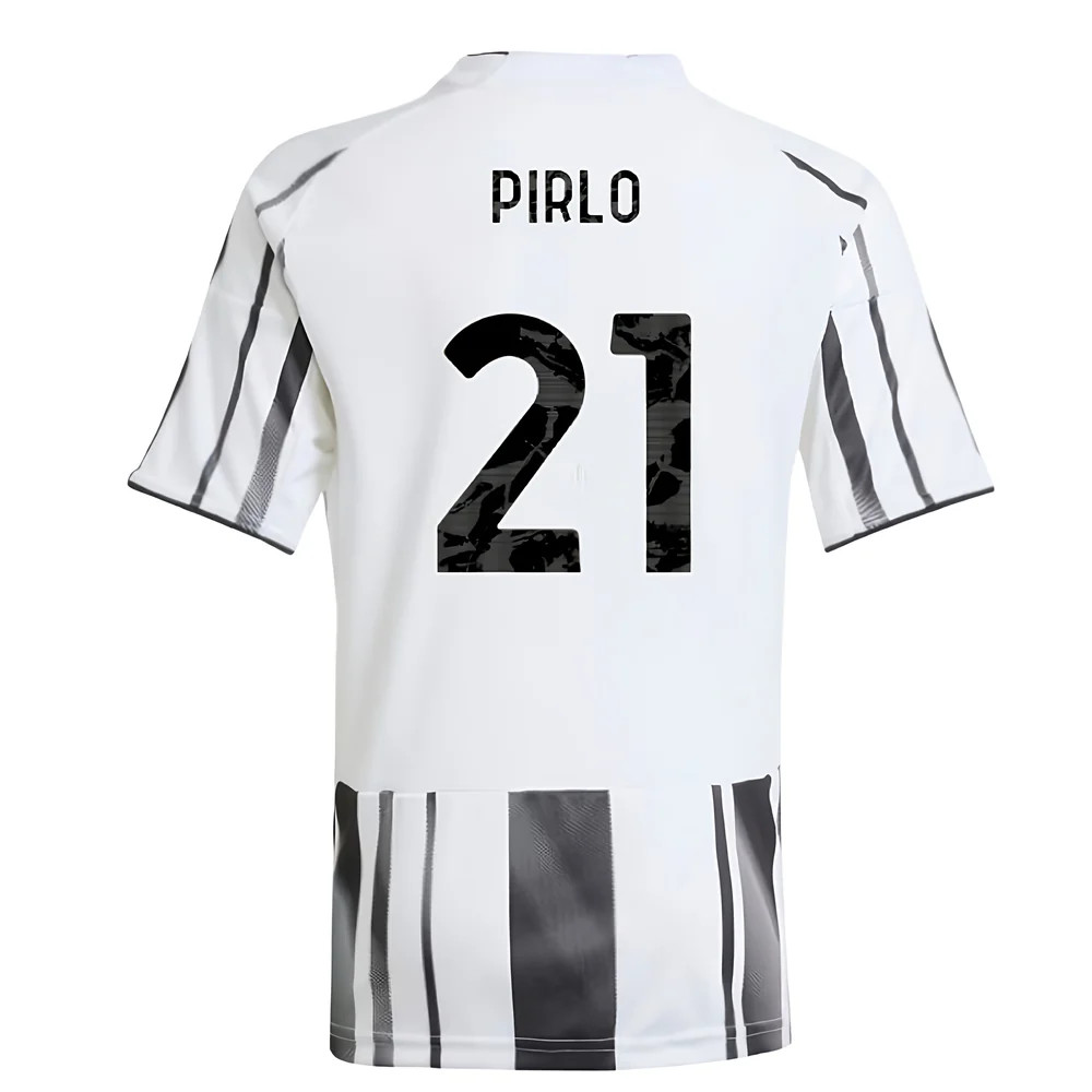 '25-'26 Juventus Home Shirt (Kids) (Pirlo 21) 7-8 Polyester Made By: Adidas Unisex Kids White Size 9-10