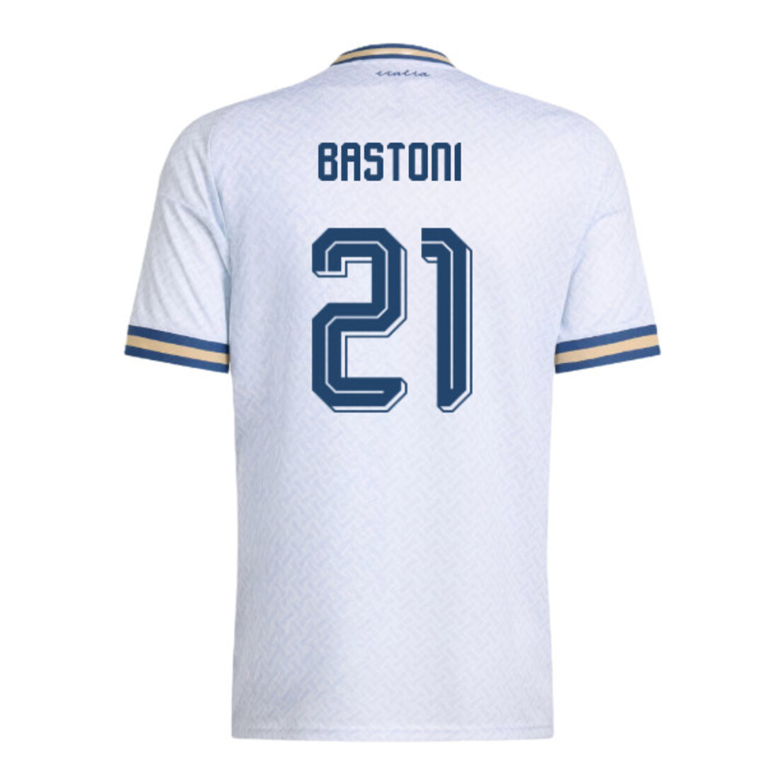 '26-'27 Italy Away Shirt (Bastoni 21) Polyester Made By: Adidas Men's White Large