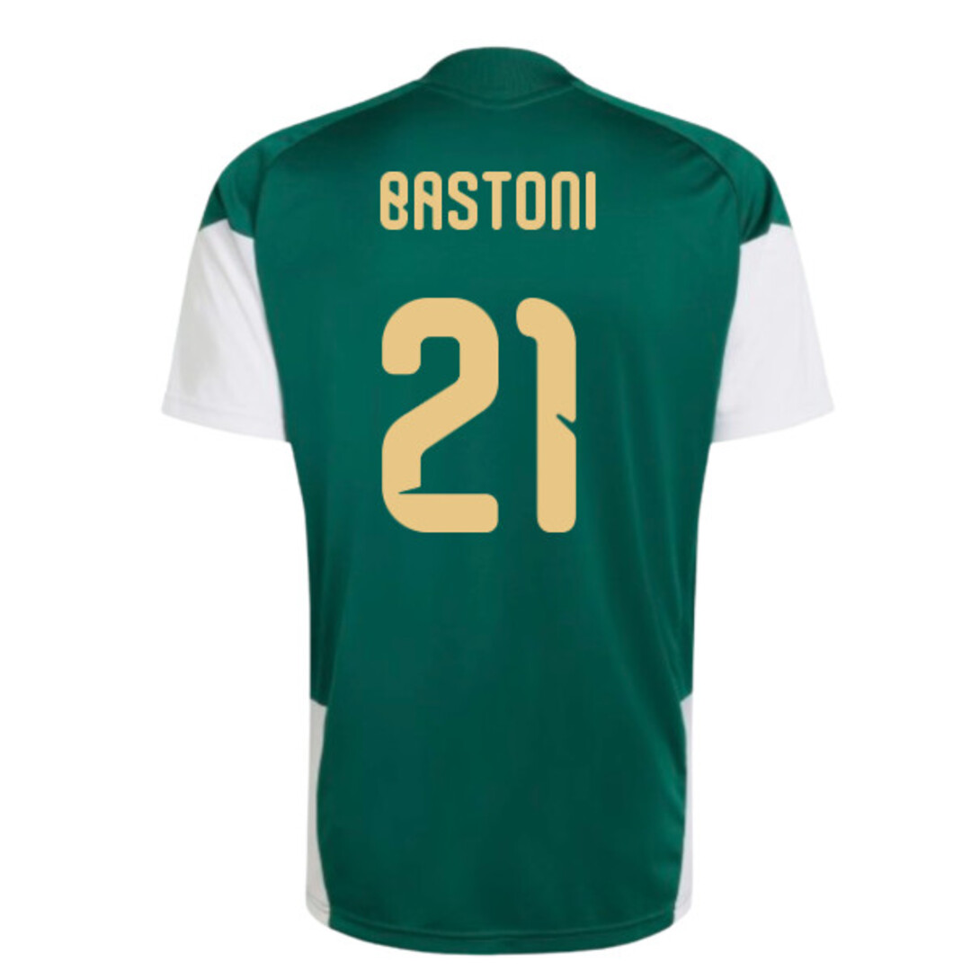 '26-'27 Italy Training Jersey (Green) (Bastoni 21) Polyester Made By: Adidas Men's Green Xxl