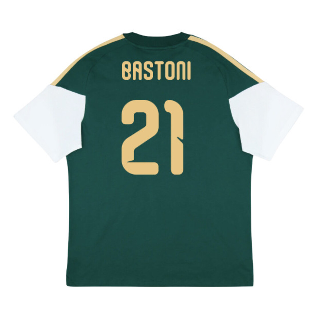'26-'27 Italy Training Tee (Green) (Bastoni 21) Polyester Made By: Adidas Men's Green Extra Small
