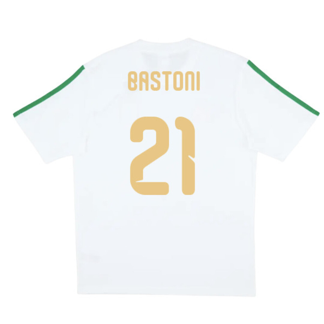 '26-'27 Italy Dna Tee (White) (Bastoni 21) Polyester Made By: Adidas Men's White 3XL