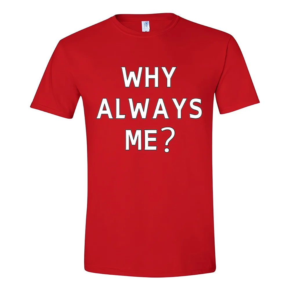 Mario Balotelli Why Always Me T-Shirt (Red) Polyester Manchester City Made By: Gildan Men's Red Xxl