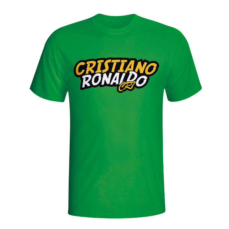 Cristiano Ronaldo Comic Book T-shirt (Green) - Kids