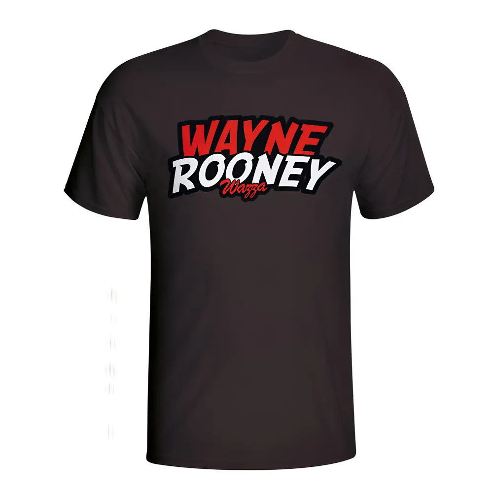 Wayne Rooney Comic Book T-Shirt (Black) Polyester Argentina Made By: Gildan Men's Black Xxl