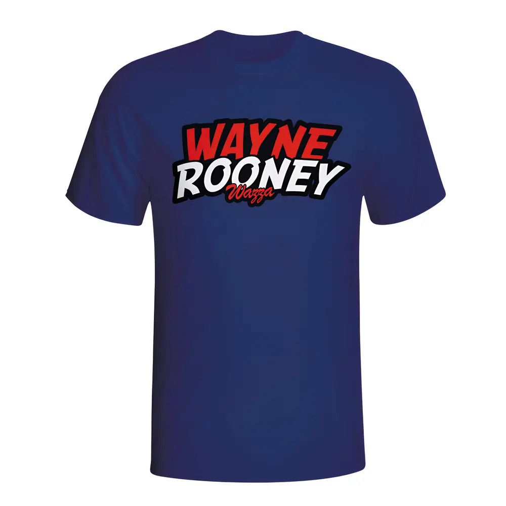 Wayne Rooney Comic Book T-Shirt (Navy) - Kids Men's Polyester Argentina Made By: Gildan Boys Navy Extra Small