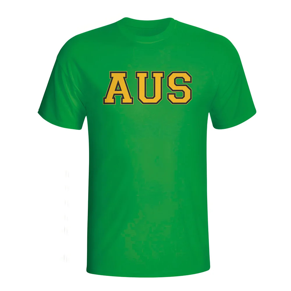 Australia Country Iso T-Shirt (Green) Polyester Made By: Gildan Men's Green Xxl
