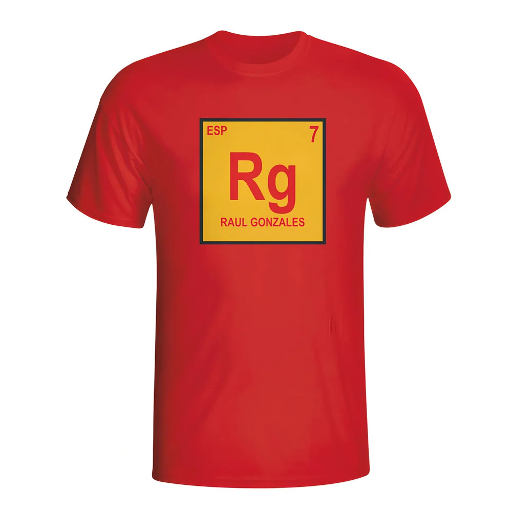 Raul Spain Periodic Table T-Shirt (Red) Polyester Made By: Gildan Men's Red Medium