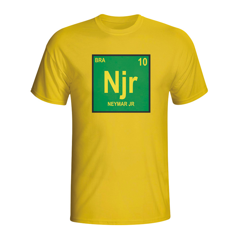 Neymar Brazil Periodic Table T-shirt (Yellow)